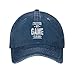 Cool I PAU-SED My Game to Be Here Funny Gifts-Baseball Cap Unisex Adult Vintage Washed Hat Baseball Hats Navy Blue-LL
