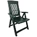 Produktbild Mojawo Bequemer Klappstuhl, Campingsessel für Terrasse, Garten, Balkon und Camping - 5-Fach Verstellbarer Gartenstuhl - witterungsbeständiger Positionssessel - Grün