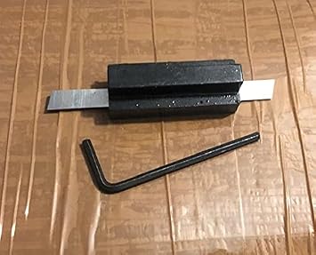 T-Type Lathe Parting Tool Clamp Cut Off Tool 5/16 Shank with 5/16 HSS Blade & Key