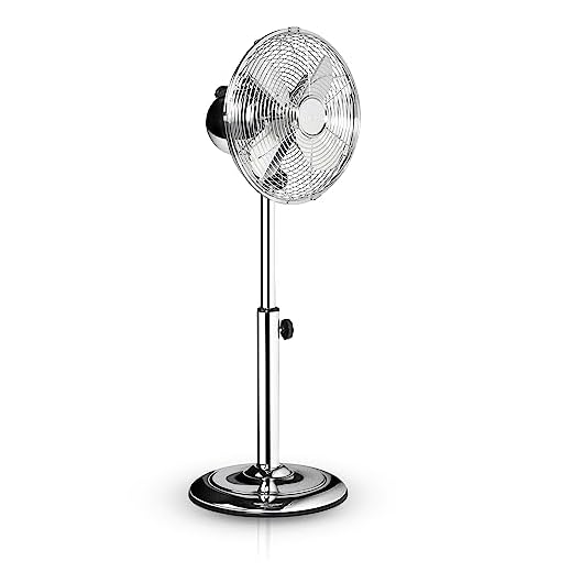 Ventilador de pedestal Tristar VE-5952 - diámetro 25 cm - metal, Color Gris Metalizado