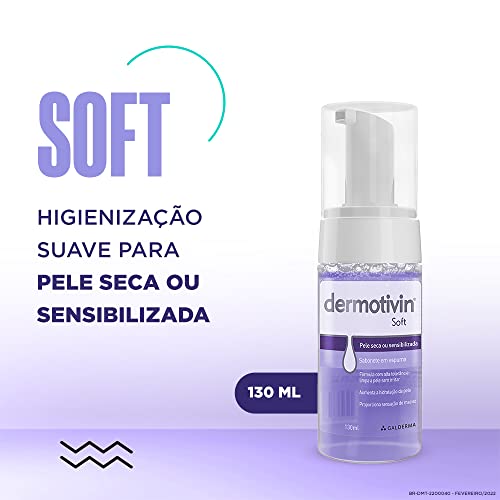 Dermotivin Espuma De Limpeza Facial Pele Seca Ou Sensibilizada Soft 130ml