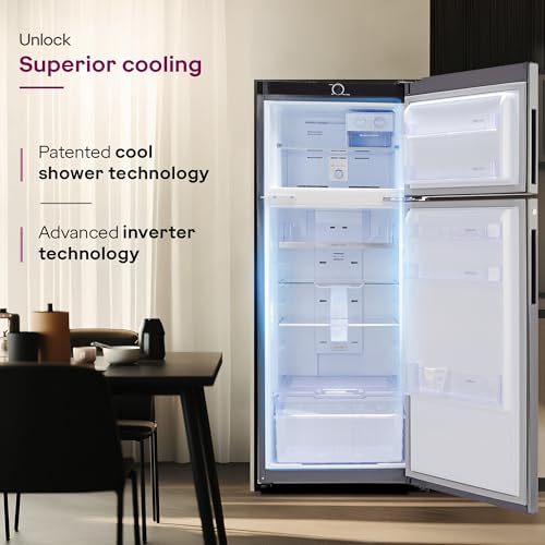 Image of Godrej 244 L 3 Star 5 Years Comprehensive | Convertible Freezer | 95%+ Food Surface Disinfection | Double Door Refrigerator (2026 Model, RT EONVALOR 280CN RCIF FS ST, Fossil Steel)