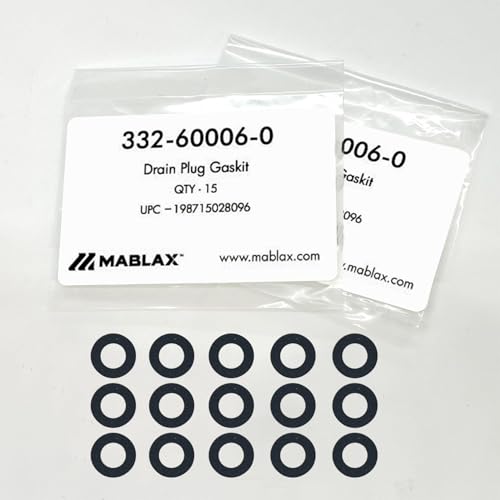 Image of 15 Pcs Tohatsu Lower Unit Drain Plug Gasket 332-60006-1, Lube Drain Screw Washer Replacement for Tohatsu 332600060M /332600060 Boat Drain Plug, Mallor 9-60103 332600060, Mercury 27-95220 332600061M