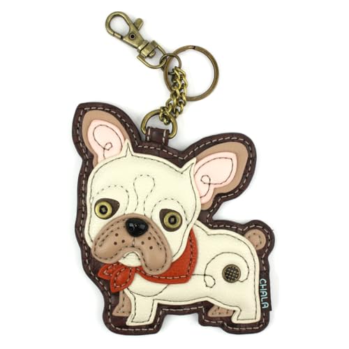 Porte-monnaie Bouledogue français CHALA avec porte-clés animalier petit format