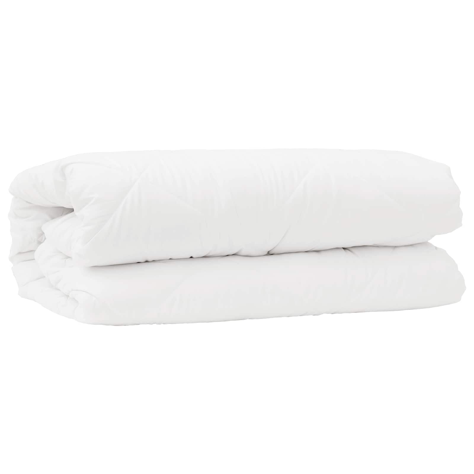 Bettdecken Set mit Kissen Weiß Mikrofaser 220 x 135 cm 2-teilig Ganzjahresbett Decke mit Reißverschluss für Schlafzimmer Deko und komfortable Bettwaren & Bettwäsche