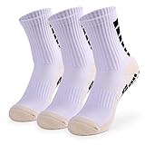 Aoresac Calcetines de F&uacute;tbol Antideslizantes para Hombre, 3 Pares de Calcetines Deportivos...