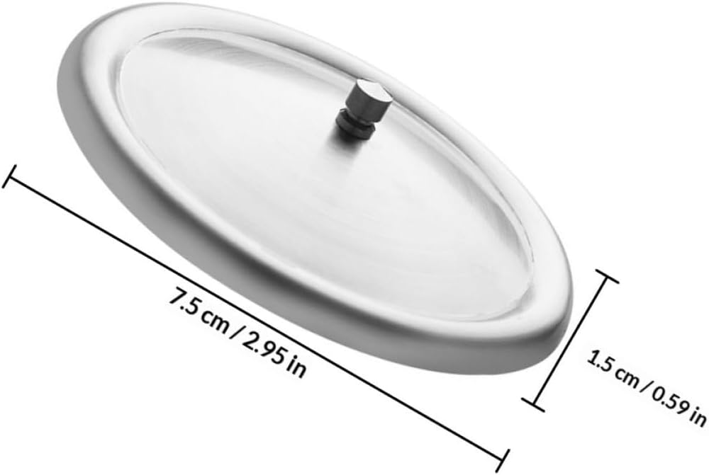Hemoton Stainless Steel Cup Covers for Drinks, 2pcs Mug Cover Tea Water Cup Lid Covers for Home Restaurant 7.5cm image 2