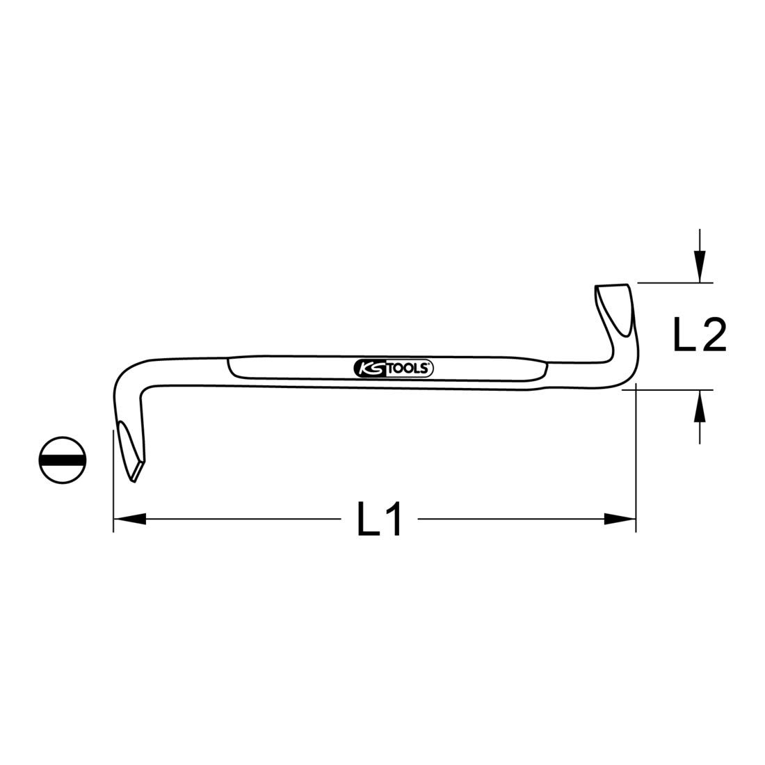 KS Tools 151.2677 Angled Screwdriver Slotted 8 mm, Clear - Image 2