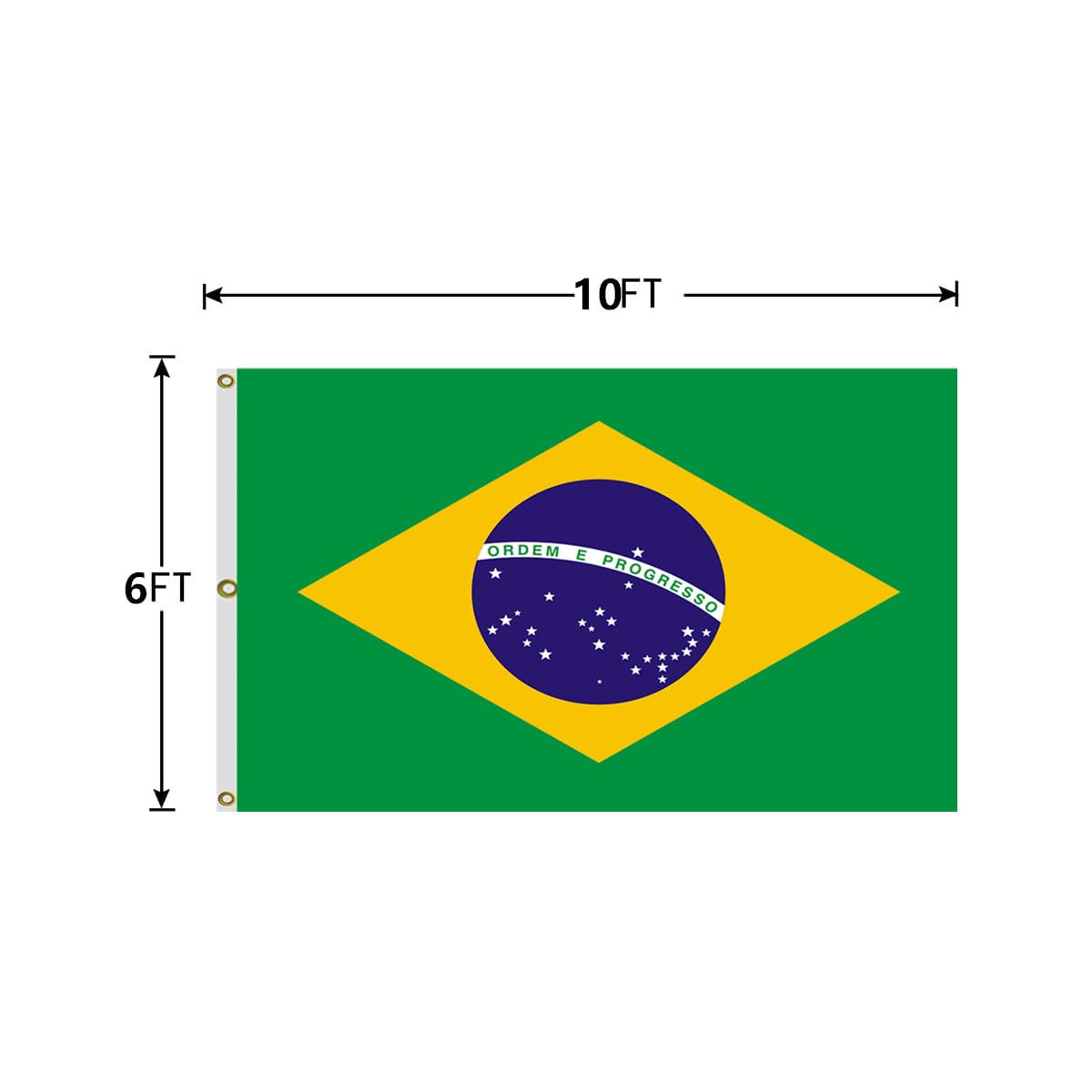 Amazon.co.jp: ANCONINEブラジル国旗 6x10フィート、ブラジル国旗
