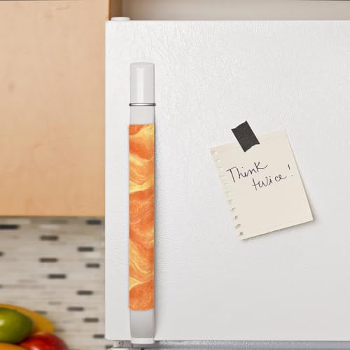 Image of Refrigerator Door Handle Covers Set of 2 Orange Gold Decorate Washable Fridge Dishwasher Mocrowave Oven Stove Decor Protector Handle Cover Keep Kitchen Appliance Clean from Food Stains Decorate