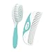 Summer Brush and Comb, Teal/White