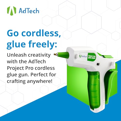 AdTech Project Pro Rechargeable Cordless Hot Glue Gun - Mini Glue Gun includes 10, 4" Artistick Stringless Glue Sticks - Precision Glue Gun with USB Charger - Image 7