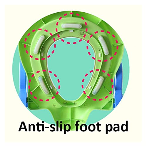 Geel potje met deksel met Rugleuning Verstelbare Potty-voering met stiefkruk, tot 75kg, toiletpotje Stap for jongens of… - Afbeelding 5