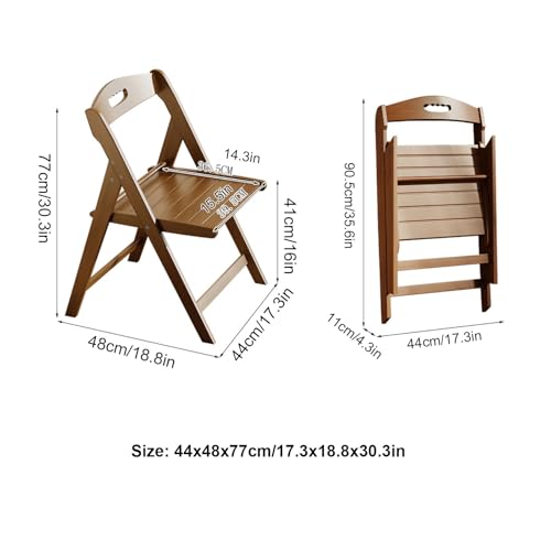 Chaise pliante en bois confortable pour salle à manger et maison
