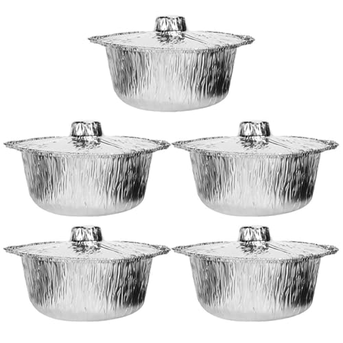 DOITOOL �W�t���A���~�� 5�Z�b�g �ϔM�A���~�z�C�����t�[�h�|�b�g �O���� �x�[�L���O�Ή� �L�����v �s�N�j�b�N�p���ړI�����e�� ���^1800ml