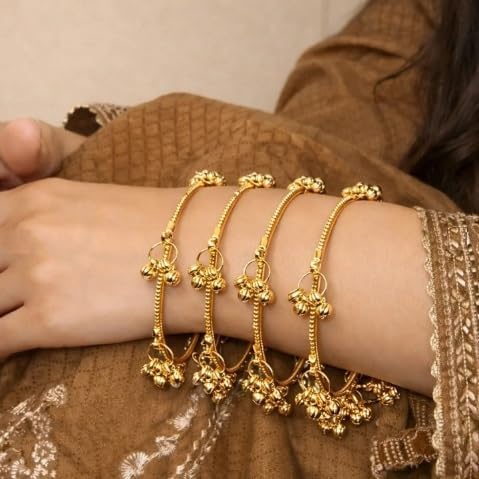 The Great Indian Store Traditional Kashmiri Ghungroo Latkan Bangles for Women (Set of 8 Pcs) image 2