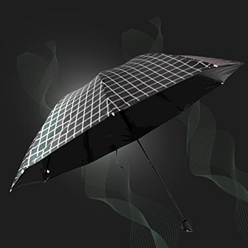 Image of KEKEMI 3 Fold Plain Pipine Umbrella for Men & Women