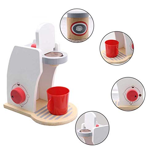 YUNYI Kaffeemaschine Spielzeug aus Holz mit Tasse und Milch I Zubehör Spiel-Küchen - Kinderküche Set - ermutigen Sie… – Bild 6