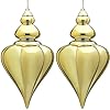 2 pcs 9 large christmas ball ornaments shatterproof finial drop ornaments christmas tree decorations champagne christmas big ornaments hanging ball for holiday christmas decorations  urban country home decor