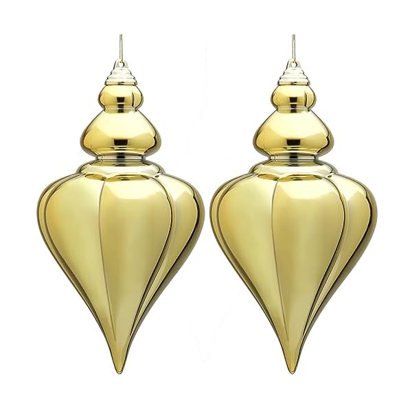 2 pcs 9 large christmas ball ornaments shatterproof finial drop ornaments christmas tree decorations champagne christmas big ornaments hanging ball for holiday christmas decorations  urban country home decor
