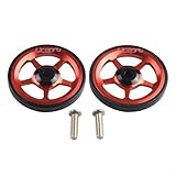 Roue de poussée pour vélo pliable Brompton, roue facile en alliage d'aluminium avec roulements scellés, roue de rechange légère pour pneu de secours ou stationnement de vélo (rouge)