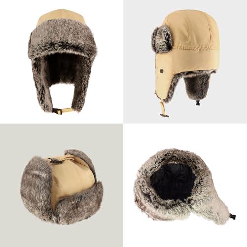 Image of Winter Trapper Ushanka Hat, Aviator Hat, Ear Flaps, Men Women