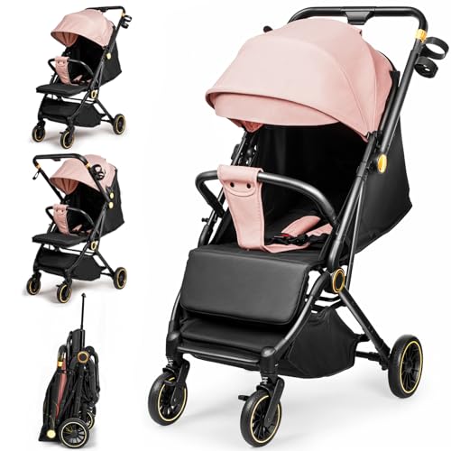 Dream On Me Compact Baby Stroller Lightweight for Toddlers, Travel Baby Pushchair Stroller Plane Approved, Foldable Baby Pram Portable for Infant and Toddler