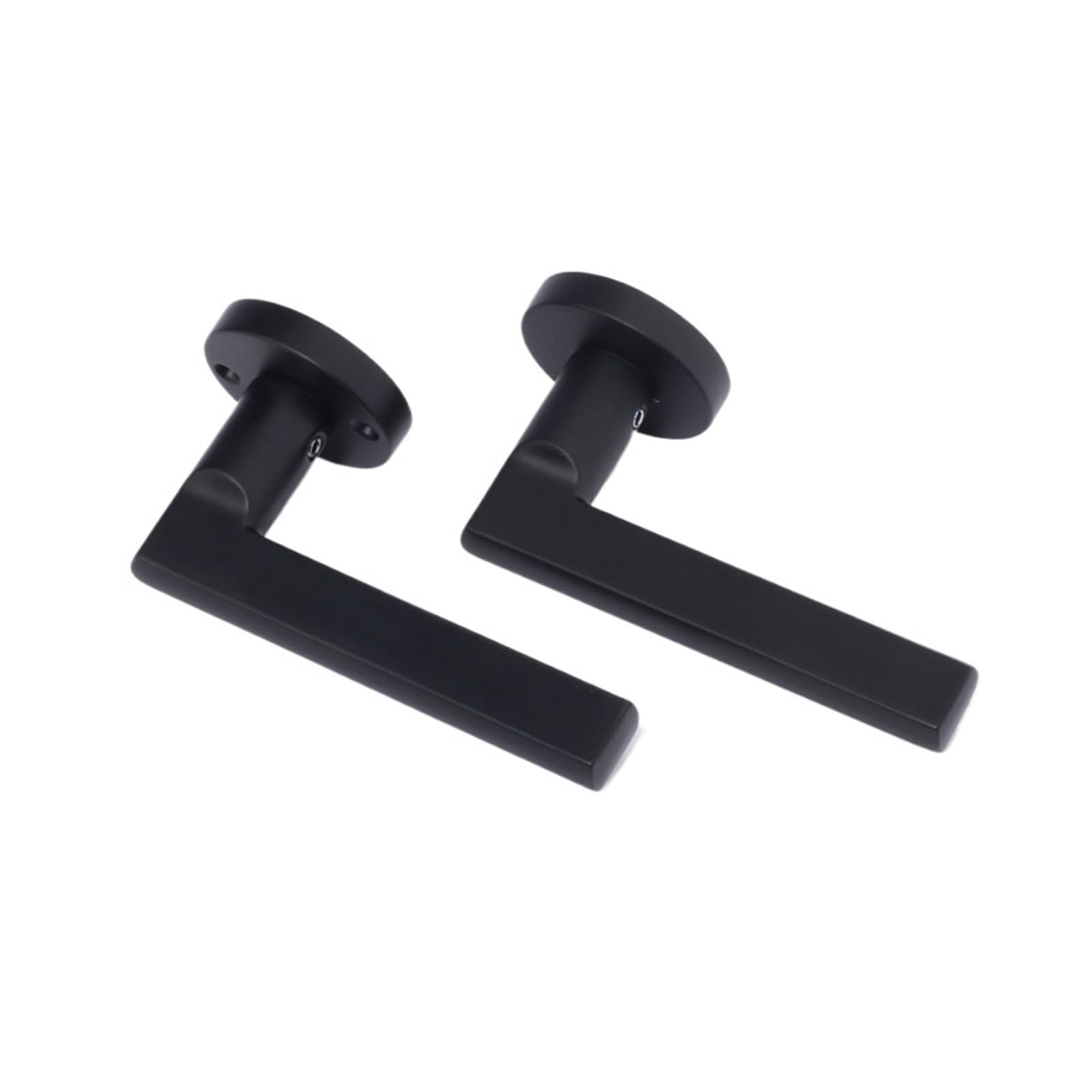 NYRXRYTCA Engineering Aluminum Alloy Split Lock Silent Door Handle Bedroom Conjoined Bathroom Black Kitchen Wooden Door Handle(04 610 58 reverse insertion)