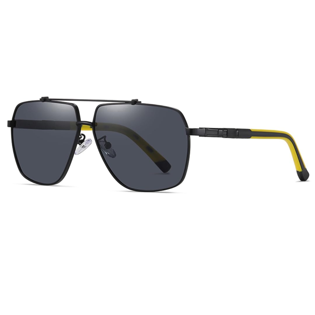 Gafas de sol polarizadas Uv400 para hombre y mujer, montura grande de metal, gafas de pesca, para conducción