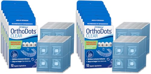 Image of ORVANCE Orthodontic Wax, Clear Moisture Activated Braces Wax Alternative for Pain Relief, 72 Count (Pack of 2)