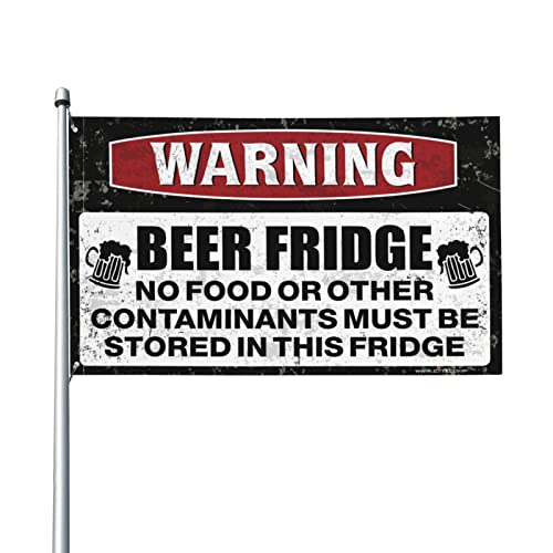 Drapeau bière XXL 152 x 244 cm résistant pour décor extérieur de cour