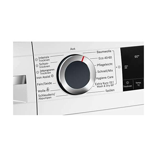 Bosch WNG24440 Serie 6 Waschtrockner, 9 kg Waschen und 6 kg Trocknen, 1400 UpM,AutoDry optimale, Fleckenautomatik entfernt 4 Fleckenarten, EcoSilence Drive leiser und effizienter Motor, Weiß – Bild 5
