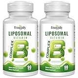 Liposomal B Complex for High Absorption Methylated B12,L-Methyfolate(5-MTHF ),Full Active B Vitamins with Choline Inositol-Energy, Metabolism,Brain & Heart Support，Vegan, Non-GMO,3 Month Supply