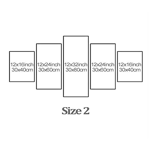 Modular Canvas Pictures Wall Art Framed 5 Pieces Star Wars Tree Death Star Painting Living Room Prints Movie Poster Home Decor (12X16In*2 12X24In*2 12X32In*1(Frame)) #TOP5