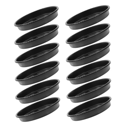 HOUDERCO 12個 厚手大型花盆受け皿 丸型プラスチック製 植木鉢用ドリップトレイ 屋内外兼用 耐候性 安定支持 水受け効率的管理