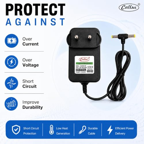 Image of 5V 2A DC Power Adapter for WiFi Router, LED Strip Light, DVR, NVR, Set-Top Boxes and More, Universal DC Power Supply (5Volt 2Amp)