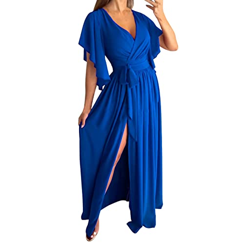 Robe de soirée élégante longue en bleu L pour cocktail chic