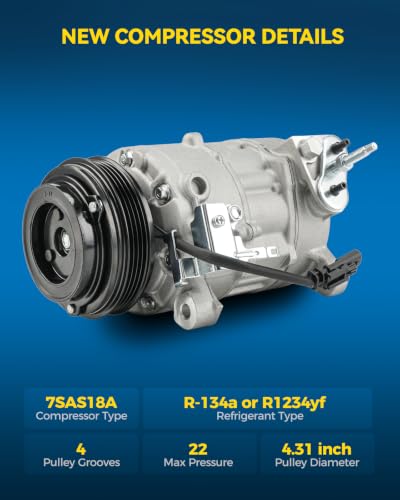 Image of PHILTOP NEW AC Compressor w /Clutch for Chevy Silverado 1500 2019 4.3L