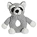Apricot Lamb Baby Raccoon Soft Rattle Toy, Plush Stuffed Animal for Newborn Soft Hand Grip Shaker Over 0 Months (Raccoon, 6 Inches)