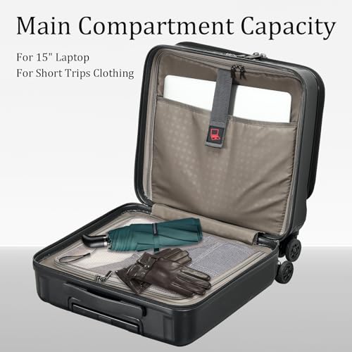 16 Inch Carry On Luggage with Laptop Compartment