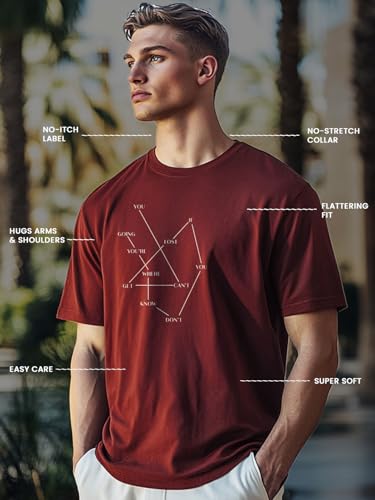 Image of Nobero Men's Regular Graphic Printed T-Shirt for Men | Soft Cotton | Classic Fit | Printed Casual Tshirt for Men
