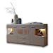 Produktbild Stella Trading FUN PLUS 2 Sideboard in Basalt mit schönen Hirnholz-Applikationen - Kommode inkl. LED-Beleuchtung - 170 x 94 x 42 cm (B/H/T)