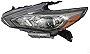 For 2016 2017 2018 Nissan Altima Headlight Headlamp Halogen w/o LED DRL Black Bezel Left Driver Side