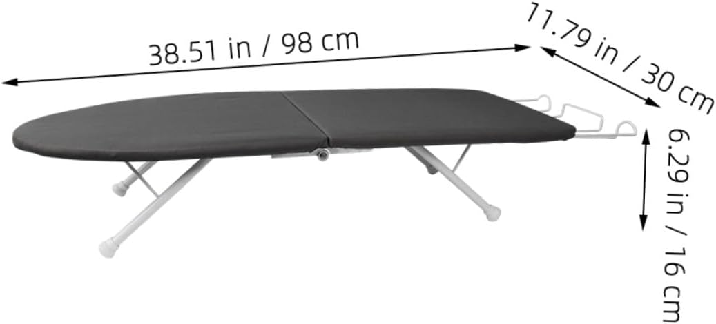 DOITOOL Tabletop Ironing Board Small Ironing Accessory for Clothes and Linens Convenient Compact Design for Small Spaces Multipurpose Use as Laptop Desk Storage Surface