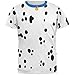 Dog Dalmatian Costume Blue Collar All Over Adult T-Shirt - Medium