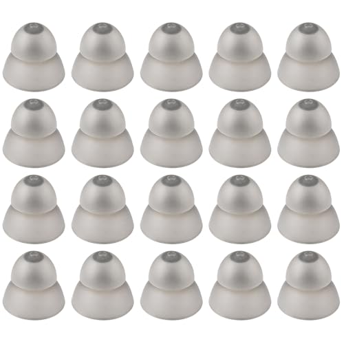 20 Stück Hörgeräte Domes, Schirmchen für Hörgeräte, Silikon Ersatz Ohrstöpsel für Hörgeräte, Waschbare Offene Endstücke für Senioren (Zweischichtig, S)