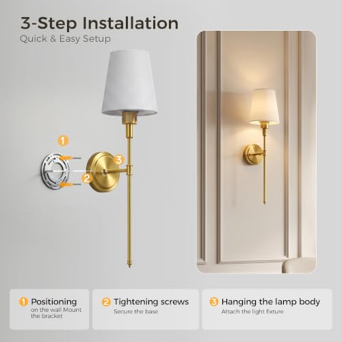 Image of Battery Operated Wall Sconce: Set of 2 Wireless Wall Light 12000mAh