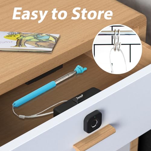 2stk Ausziehbarer Zeigestab, Teleskop Zeigestab mit Trageband Ausziehbarer Einziehbarer Whiteboard-Zeiger für Lehrer-Lautsprecher Klassenzimmer-Präsentationen (Blau, Grün)