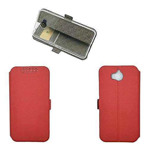 QiongniAN Cover per Huawei Nova Young MYA-L11,Custodia in Pelle Custodia per Huawei Y6 2017 MYA-L41 / Y5 2017 MYA-L03 MYA-L23 MYA-L02 MYA-L22 / Honor Changwan 6 MYA-AL00 Custodia Cover Case Red