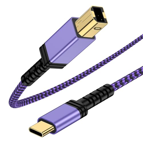 プリンターケーブル 1.8M タイプCオス-タイプBオス USB2.0ケーブル 金メッキコネクタ プリンターUSBケーブル パソコンと プリンター接続ケーブル オーディオDAC ミキサー MIDIキーボード 電子ピアノ DJコントローラ プリンター ス キ